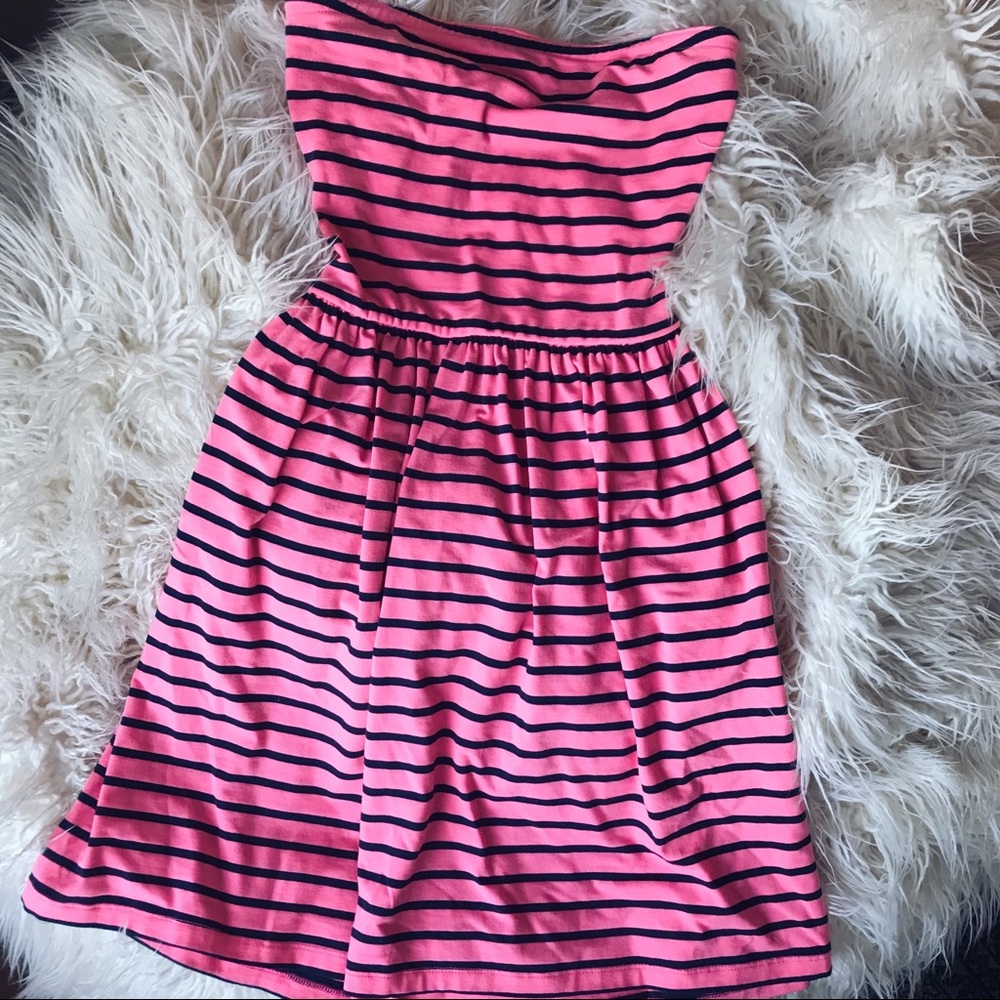Strapless spring/summer dress with knot detail